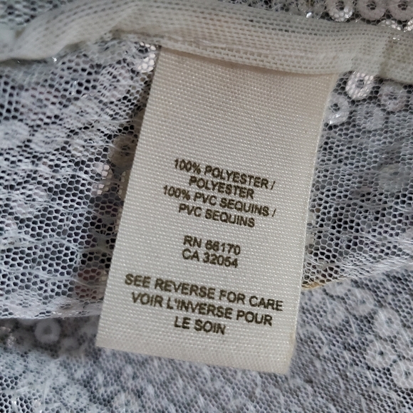 Free People Silver Sequined Blouse - Picture 4 of 4